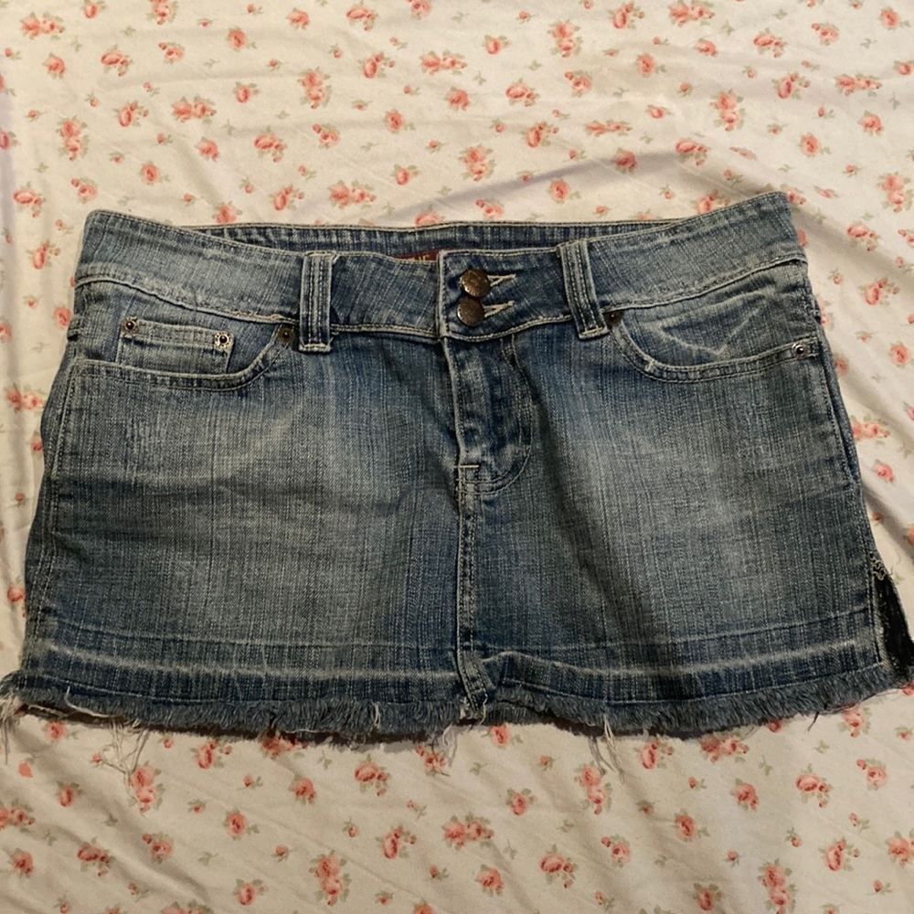 Denim mini skirt